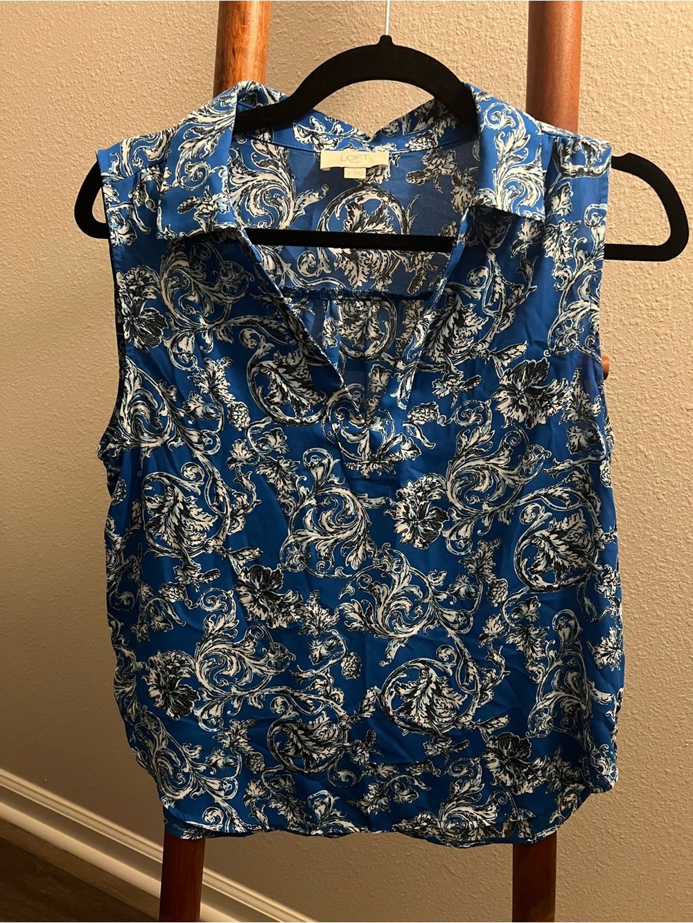 LOFT Outlet Floral-Print Sleeveless Shell Top